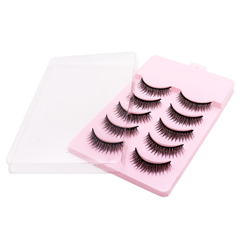 Natural Short Cross False Eyelashes Handmade Fake Eye Lashes Makeup USA - Image 4