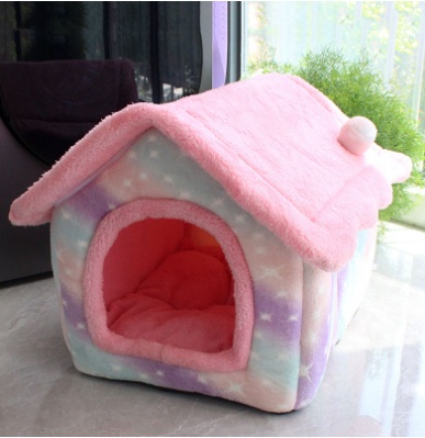 Foldable Dog House Pet Cat Bed Winter Dog Villa Sleep Kennel Removable Nest Warm Enclosed Cave Sofa Pets Supplies - Image 5