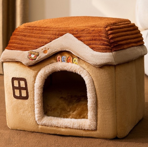 Foldable Dog House Pet Cat Bed Winter Dog Villa Sleep Kennel Removable Nest Warm Enclosed Cave Sofa Pets Supplies - Image 7